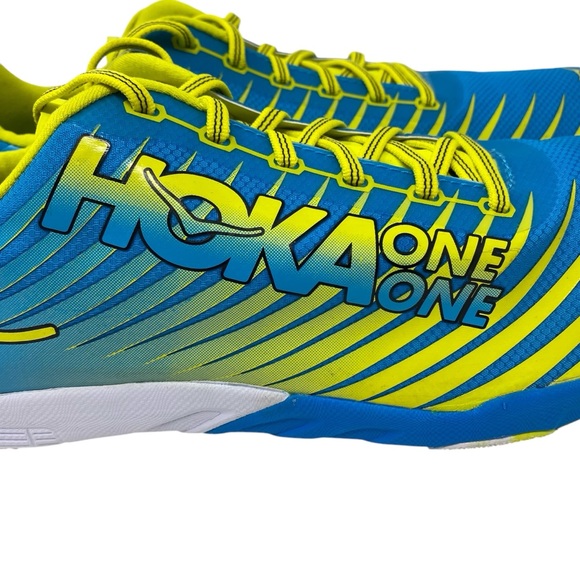 Hoka One One Evo‎ XC Spikes Men’s Size 12 Track Cross Country Blue Citrus Yellow - Picture 2 of 10